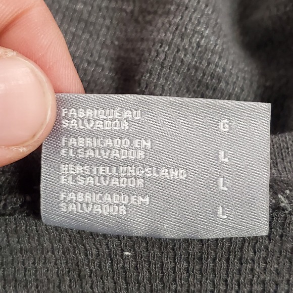 Columbia Mens Long Sleeve Waffle Knit Thermal Graphic T Shirt Size M Gray Preppy - Picture 5 of 10